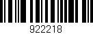 Código de barras (EAN, GTIN, SKU, ISBN): '922218'