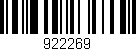 Código de barras (EAN, GTIN, SKU, ISBN): '922269'