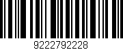 Código de barras (EAN, GTIN, SKU, ISBN): '9222792228'