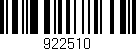 Código de barras (EAN, GTIN, SKU, ISBN): '922510'