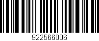 Código de barras (EAN, GTIN, SKU, ISBN): '922566006'