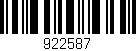 Código de barras (EAN, GTIN, SKU, ISBN): '922587'