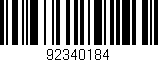 Código de barras (EAN, GTIN, SKU, ISBN): '92340184'