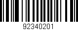 Código de barras (EAN, GTIN, SKU, ISBN): '92340201'