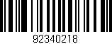 Código de barras (EAN, GTIN, SKU, ISBN): '92340218'