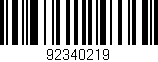 Código de barras (EAN, GTIN, SKU, ISBN): '92340219'