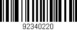 Código de barras (EAN, GTIN, SKU, ISBN): '92340220'