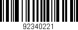 Código de barras (EAN, GTIN, SKU, ISBN): '92340221'