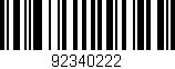 Código de barras (EAN, GTIN, SKU, ISBN): '92340222'