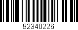 Código de barras (EAN, GTIN, SKU, ISBN): '92340226'