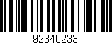 Código de barras (EAN, GTIN, SKU, ISBN): '92340233'