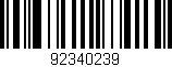 Código de barras (EAN, GTIN, SKU, ISBN): '92340239'