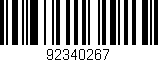 Código de barras (EAN, GTIN, SKU, ISBN): '92340267'