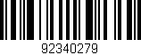 Código de barras (EAN, GTIN, SKU, ISBN): '92340279'