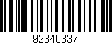 Código de barras (EAN, GTIN, SKU, ISBN): '92340337'