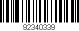 Código de barras (EAN, GTIN, SKU, ISBN): '92340339'