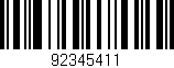 Código de barras (EAN, GTIN, SKU, ISBN): '92345411'
