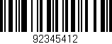 Código de barras (EAN, GTIN, SKU, ISBN): '92345412'