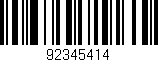 Código de barras (EAN, GTIN, SKU, ISBN): '92345414'