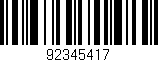 Código de barras (EAN, GTIN, SKU, ISBN): '92345417'