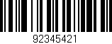 Código de barras (EAN, GTIN, SKU, ISBN): '92345421'