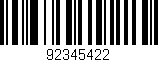 Código de barras (EAN, GTIN, SKU, ISBN): '92345422'