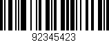 Código de barras (EAN, GTIN, SKU, ISBN): '92345423'