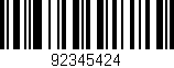 Código de barras (EAN, GTIN, SKU, ISBN): '92345424'