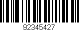 Código de barras (EAN, GTIN, SKU, ISBN): '92345427'