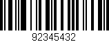Código de barras (EAN, GTIN, SKU, ISBN): '92345432'