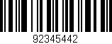 Código de barras (EAN, GTIN, SKU, ISBN): '92345442'
