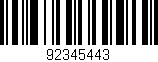 Código de barras (EAN, GTIN, SKU, ISBN): '92345443'
