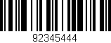 Código de barras (EAN, GTIN, SKU, ISBN): '92345444'