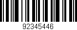 Código de barras (EAN, GTIN, SKU, ISBN): '92345446'