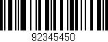 Código de barras (EAN, GTIN, SKU, ISBN): '92345450'