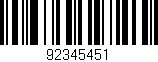 Código de barras (EAN, GTIN, SKU, ISBN): '92345451'