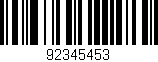 Código de barras (EAN, GTIN, SKU, ISBN): '92345453'