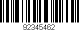 Código de barras (EAN, GTIN, SKU, ISBN): '92345462'