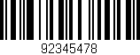 Código de barras (EAN, GTIN, SKU, ISBN): '92345478'