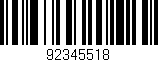 Código de barras (EAN, GTIN, SKU, ISBN): '92345518'