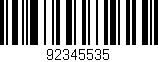 Código de barras (EAN, GTIN, SKU, ISBN): '92345535'