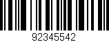 Código de barras (EAN, GTIN, SKU, ISBN): '92345542'