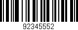 Código de barras (EAN, GTIN, SKU, ISBN): '92345552'