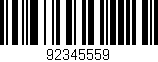Código de barras (EAN, GTIN, SKU, ISBN): '92345559'
