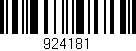Código de barras (EAN, GTIN, SKU, ISBN): '924181'