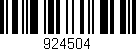 Código de barras (EAN, GTIN, SKU, ISBN): '924504'