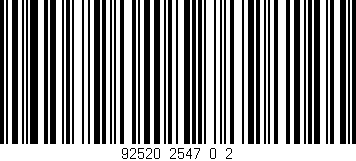Código de barras (EAN, GTIN, SKU, ISBN): '92520_2547_0_2'