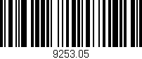 Código de barras (EAN, GTIN, SKU, ISBN): '9253.05'