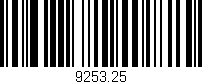 Código de barras (EAN, GTIN, SKU, ISBN): '9253.25'