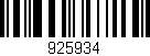 Código de barras (EAN, GTIN, SKU, ISBN): '925934'